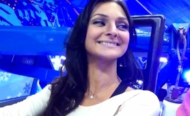 Gorgeous Amateur Brunette Gives A Hot Pov Blowjob In Public
