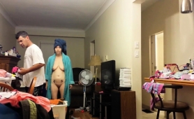 Busty Amateur Brunette Flashes Her Nice Body On Hidden Cam