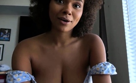 Ebony Teen Gives Stepbrother Great Fuck P1