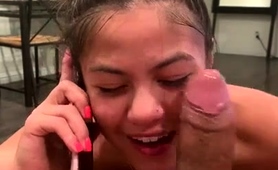 Cheating Brunette Sucking And Fucking A Big Cock Pov Style