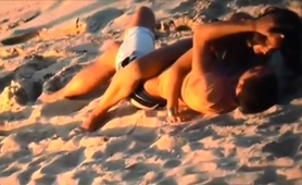 Wild Amateur Brunette Takes A Cock For A Ride On The Beach