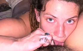 Busty Amateur Teen Eating Out Her Lesbian Lover's Wet Cunt