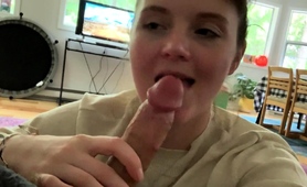 Cum Starving Teen Reveals Fabulous Cocksucking Talents