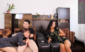 Lucky Guy Joins Two Sensuous Camgirls For Steamy Threesome