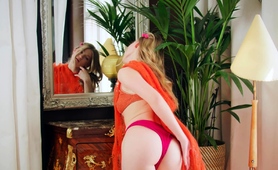 Beautiful Teen Undresses And Indulges In Self Pleasure