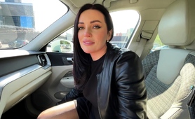 Cum Hungry Beauty Gives Sensual Pov Blowjob In The Car