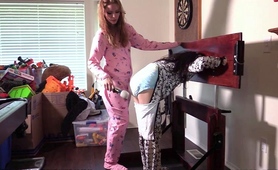 Non Stop Powerful Orgasms For Restrained Lesbian Slave